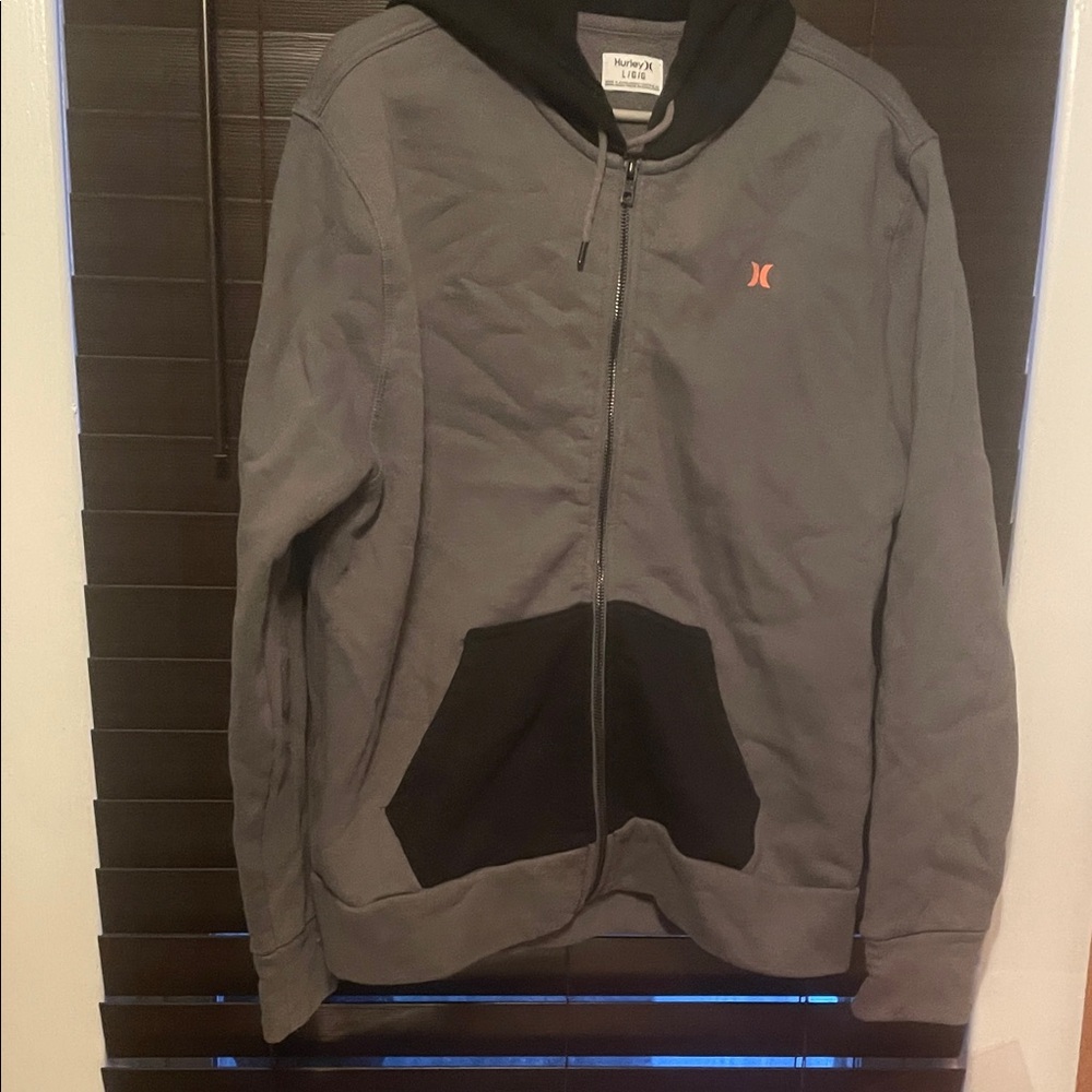 Hurley Black and Gray Hoodie